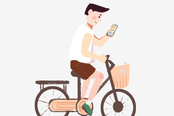 Không sử dụng điện thoại khi đi xe đạp