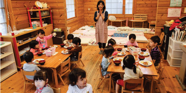 Lớp học mầm non tại Nhật