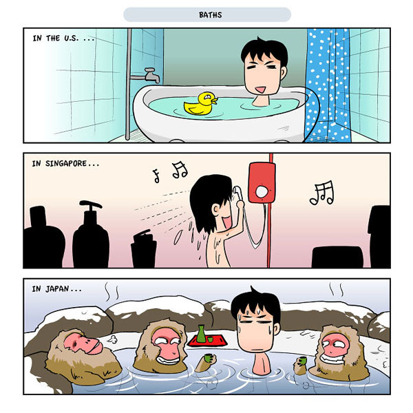 Người Nhật rất thích tắm suối nước nóng